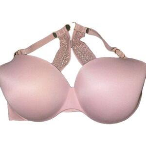 Victorias Secret Incredible Side Smoothing Demi Lace Bra 38DDD Mauve Racerback